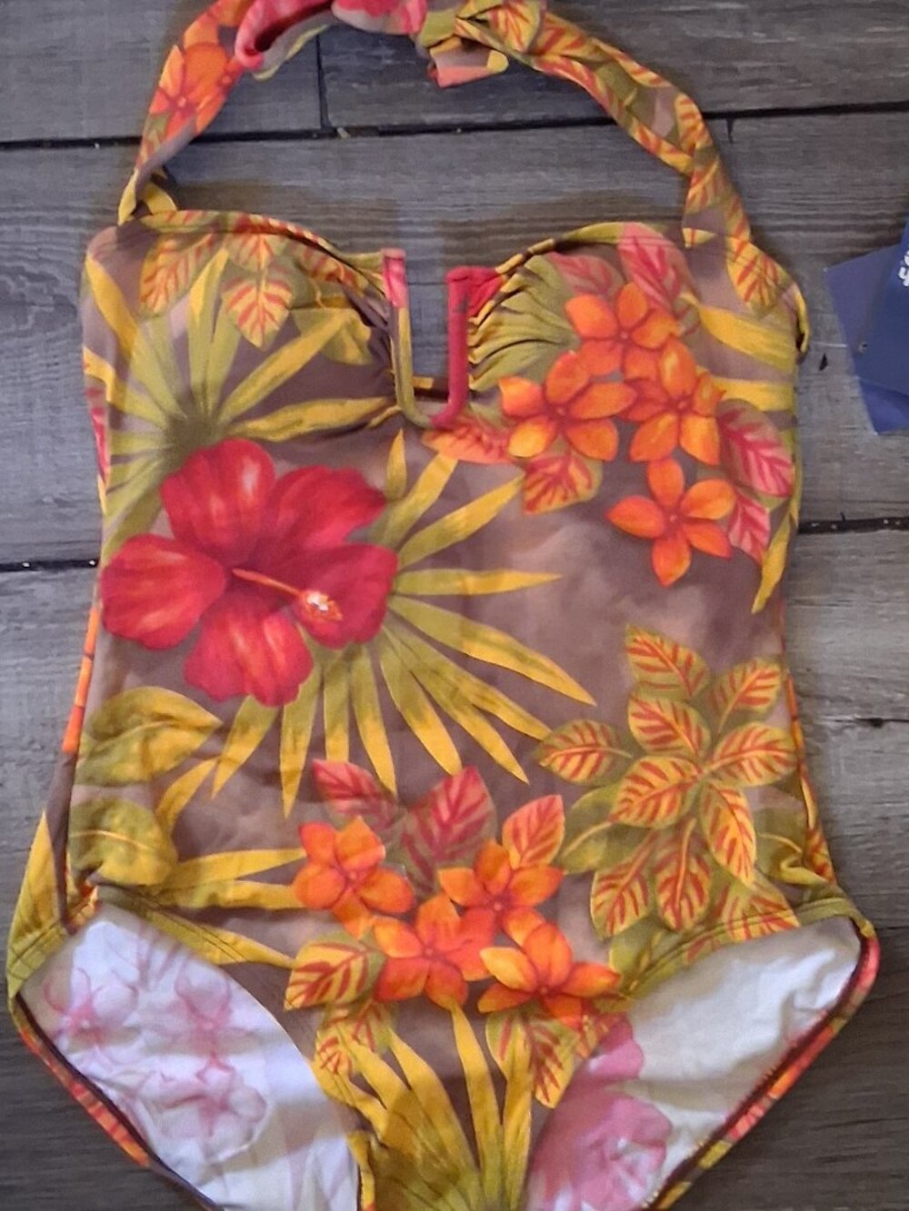 BEACH HOUSE TROPICAL ONE PIECE SWIMSUIT Sz 8 Medium